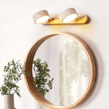 Traditional Japanese Travertine Wood Round Rotating LED Wall Sconce Lamp – Bathroom Vanity Lighting