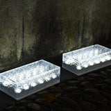 Modern Simplicity Solar LED Ice Brick Outdoor Light - Waterproof Acrylic Rectangular Landscape Lighting for Garden