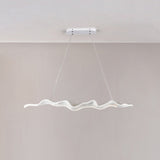 Traditional Japanese-Style LED Chandeliers – Iron, Fiberglass & Silica, Wavy Driftwood Imitation, Island Light for Dining Room
