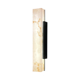Traditional Chinese-Style Waterproof Imitation Marble Stainless Steel Rectangular LED Wall Sconce Lamp for Outdoor Patio