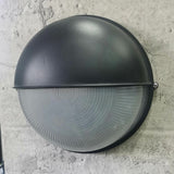 Weatherproof Contemporary Industrial Aluminum 1-Light Wall Sconce with Frosted Round Glass for Outdoor Patio Lighting