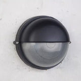 Weatherproof Contemporary Industrial Aluminum 1-Light Wall Sconce with Frosted Round Glass for Outdoor Patio Lighting