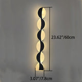 Sleek Modern Solar-Powered Wave LED Wall Sconce – Waterproof Aluminum & Acrylic Strip Lamp for Outdoor Patio