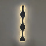 Sleek Modern Solar-Powered Wave LED Wall Sconce – Waterproof Aluminum & Acrylic Strip Lamp for Outdoor Patio