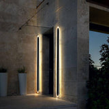 Sleek Modern Solar-Powered Wave LED Wall Sconce – Waterproof Aluminum & Acrylic Strip Lamp for Outdoor Patio