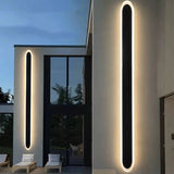 Sleek Modern Solar-Powered Wave LED Wall Sconce – Waterproof Aluminum & Acrylic Strip Lamp for Outdoor Patio