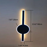 Sleek Modern Solar-Powered Wave LED Wall Sconce – Waterproof Aluminum & Acrylic Strip Lamp for Outdoor Patio