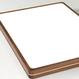 Sleek Modern Walnut Wood LED Flush Mount Ceiling Light