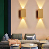 Sleek Nordic Minimalist Aluminum LED Wall Sconce — Rectangular Flat Panel, 2-Light