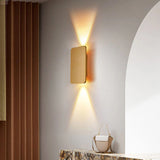 Sleek Nordic Minimalist Aluminum LED Wall Sconce — Rectangular Flat Panel, 2-Light