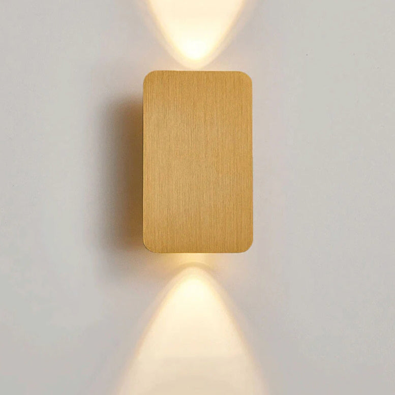 Sleek Nordic Minimalist Aluminum LED Wall Sconce — Rectangular Flat Panel, 2-Light