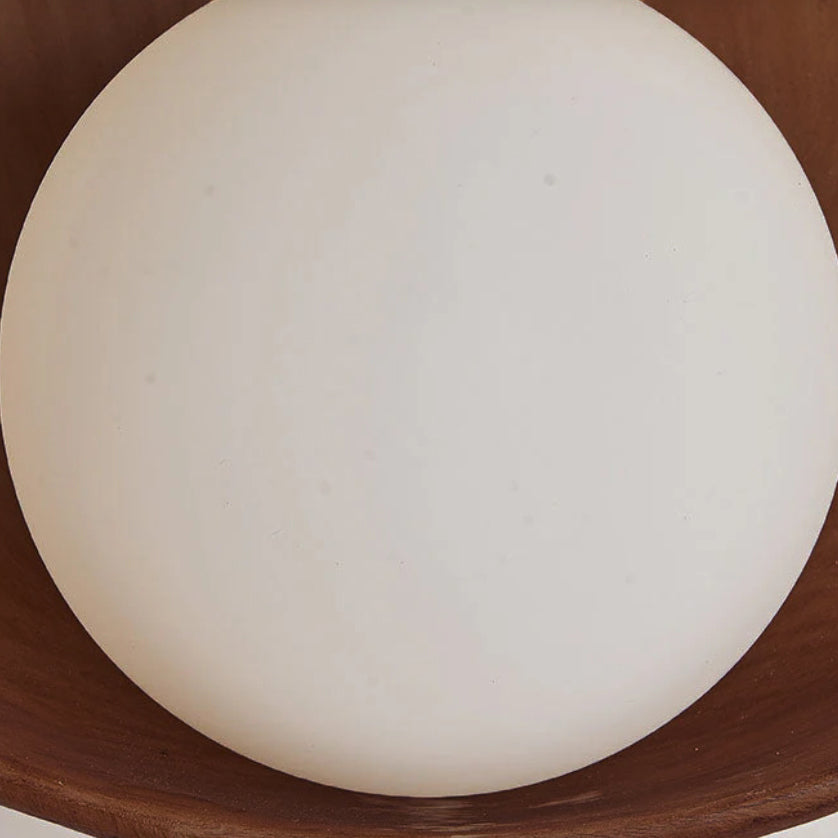 Sleek Modern Round Iron and Resin 1-Light Wall Sconce Lamp