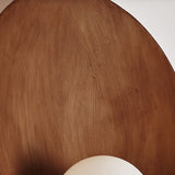 Sleek Modern Round Iron and Resin 1-Light Wall Sconce Lamp
