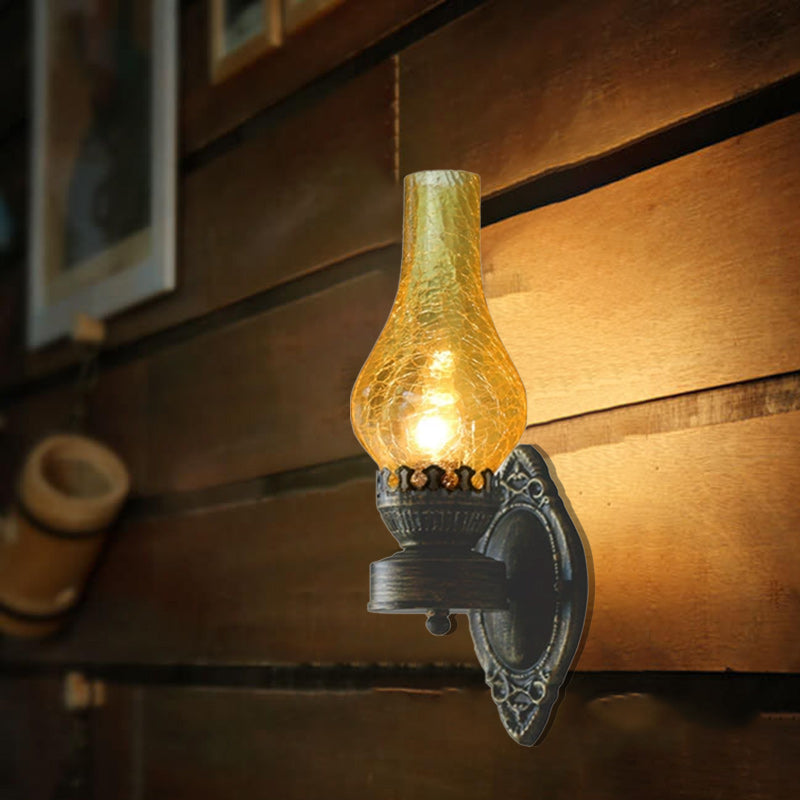 Retro Kerosene 1-Light Wall Sconce Lamp