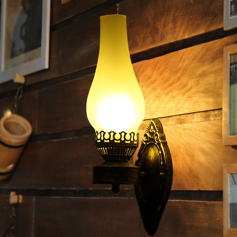 Retro Kerosene 1-Light Wall Sconce Lamp