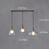 Nordic Clear Rippled Glass 1-Light Pendant Light with Shade