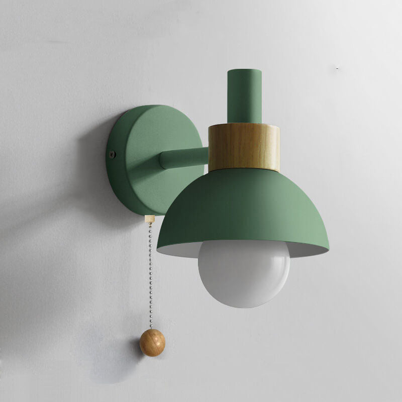 Nordic Macaron Globe One-Light Wall Sconce Lamp