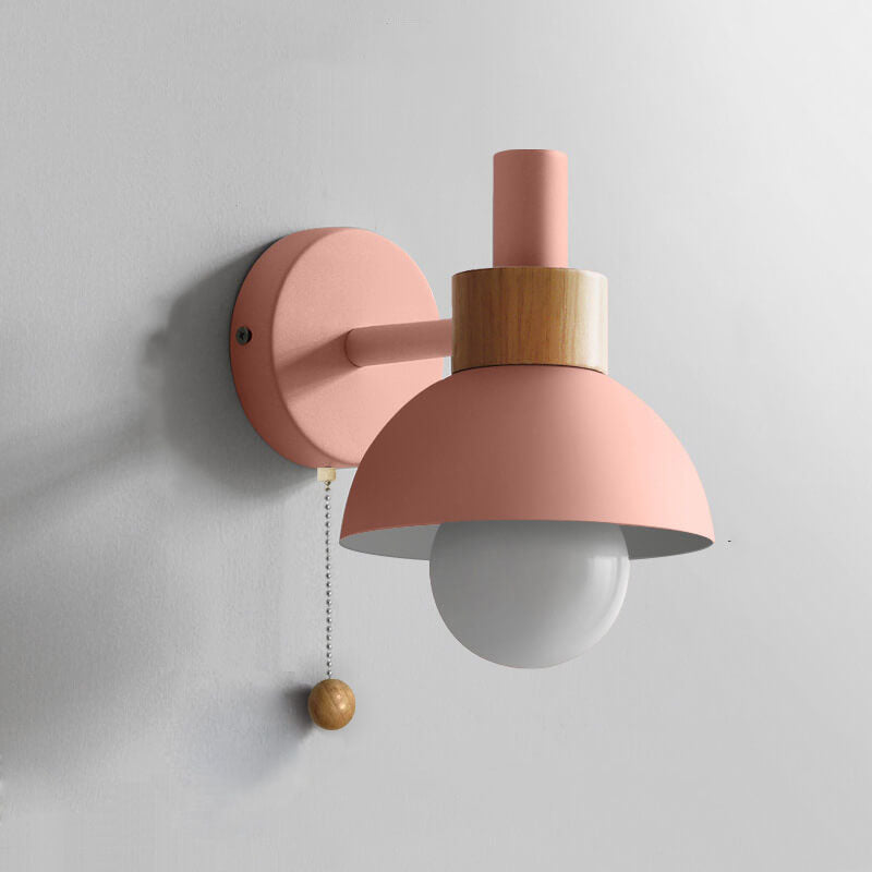 Nordic Macaron Globe One-Light Wall Sconce Lamp