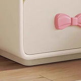 Modern Rectangular Cat-Scratch Leather Nightstand - Solid Wood, 2-Drawer Bedroom Furniture