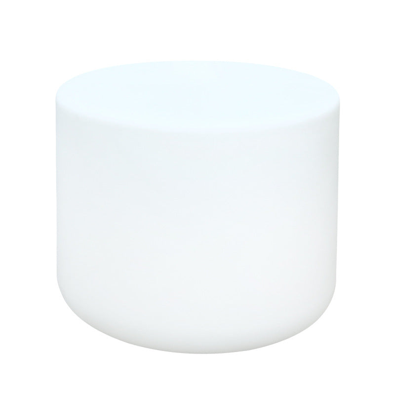 Modern Minimalist Cylindrical PE Outdoor LED Coffee Table - Waterproof, Remote-Controlled, Illuminated, 1-Tier for Patio