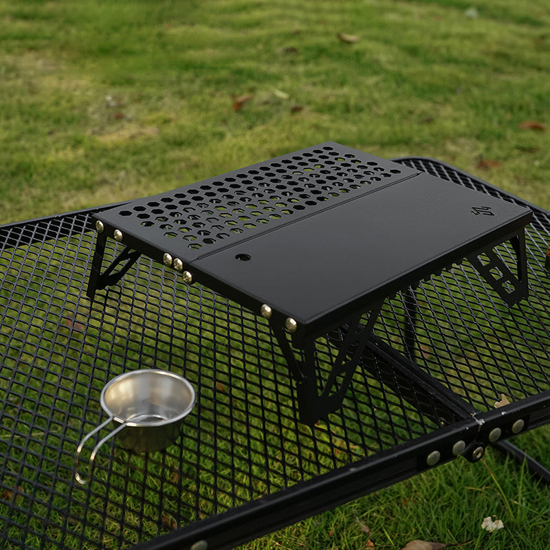 Modern Minimalist Rectangular Aluminum Alloy Outdoor Folding Coffee Table – 1-Tier, Lightweight & Durable for Garden, Patio or Camping