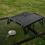 Modern Minimalist Rectangular Aluminum Alloy Outdoor Folding Coffee Table – 1-Tier, Lightweight & Durable for Garden, Patio or Camping