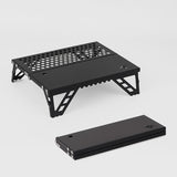 Modern Minimalist Rectangular Aluminum Alloy Outdoor Folding Coffee Table – 1-Tier, Lightweight & Durable for Garden, Patio or Camping