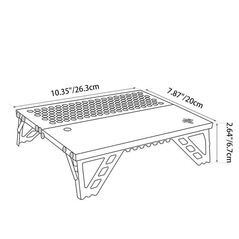 Modern Minimalist Rectangular Aluminum Alloy Outdoor Folding Coffee Table – 1-Tier, Lightweight & Durable for Garden, Patio or Camping