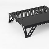Modern Minimalist Rectangular Aluminum Alloy Outdoor Folding Coffee Table – 1-Tier, Lightweight & Durable for Garden, Patio or Camping