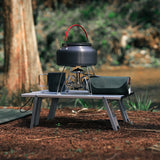 Modern Minimalist Rectangular Aluminum Alloy Folding Coffee Table, 1-Tier, Outdoor, Camping & Garden