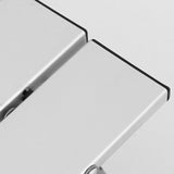 Modern Minimalist Rectangular Aluminum Alloy Folding Coffee Table, 1-Tier, Outdoor, Camping & Garden