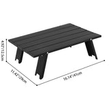 Modern Minimalist Rectangular Aluminum Alloy Folding Coffee Table, 1-Tier, Outdoor, Camping & Garden