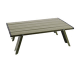 Modern Minimalist Rectangular Aluminum Alloy Folding Coffee Table, 1-Tier, Outdoor, Camping & Garden