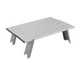 Modern Minimalist Rectangular Aluminum Alloy Folding Coffee Table, 1-Tier, Outdoor, Camping & Garden