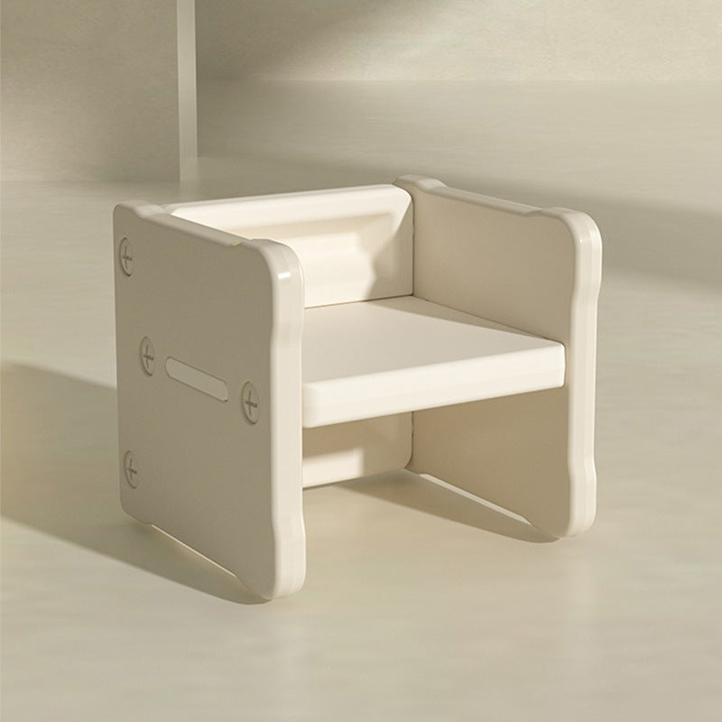 Modern Nordic Rectangular Kids Desk & Chair Set in Hollow-PE for Home Office