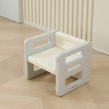 Modern Nordic Rectangular Kids Desk & Chair Set in Hollow-PE for Home Office