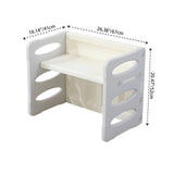 Modern Nordic Rectangular Kids Desk & Chair Set in Hollow-PE for Home Office
