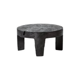 Traditional Rustic Round Coffee Table in Solid Wood – Handcrafted, Low-Profile Sculptural Centerpiece for the Living Room