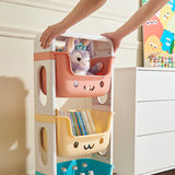 Contemporary Cat-Shaped Kids' PP Storage Shelf — Rectangular, 2/3/4-Tier Organizer for Living Room