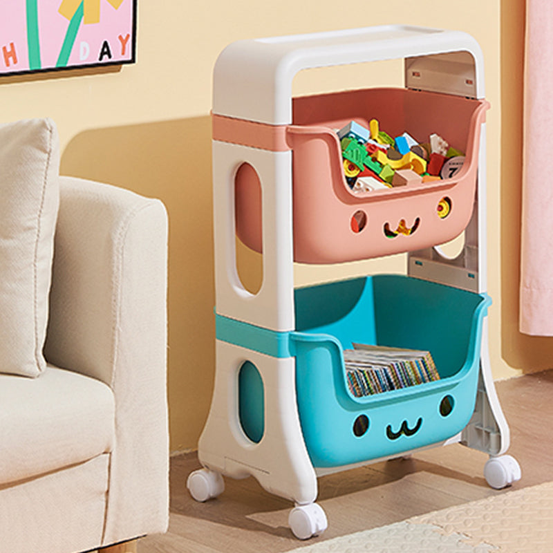 Contemporary Cat-Shaped Kids' PP Storage Shelf — Rectangular, 2/3/4-Tier Organizer for Living Room
