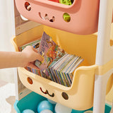Contemporary Cat-Shaped Kids' PP Storage Shelf — Rectangular, 2/3/4-Tier Organizer for Living Room