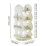 Contemporary Rectangular Christmas Tree-Shaped HDPE Rotatable 4-Tier Kids Bookshelves for Home Office