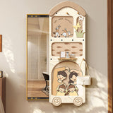 Contemporary Rectangular Arch Full-Length Mirror with Medium-Density Fiberboard Glass Accent for Entryways