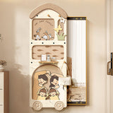 Contemporary Rectangular Arch Full-Length Mirror with Medium-Density Fiberboard Glass Accent for Entryways