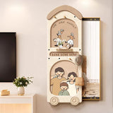 Contemporary Rectangular Arch Full-Length Mirror with Medium-Density Fiberboard Glass Accent for Entryways