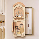 Contemporary Rectangular Arch Full-Length Mirror with Medium-Density Fiberboard Glass Accent for Entryways