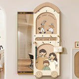 Contemporary Rectangular Arch Full-Length Mirror with Medium-Density Fiberboard Glass Accent for Entryways