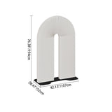 Contemporary Arched Hollowed Dovetail Design Iron Room Divider with Kraft Paper Finish – Modern Living Room Partition
