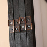 Traditional Japanese Rectangular Room Divider - Foldable Pine Wood Grid Screen with Non-Woven Fabric for Living Room