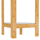 Modern Minimalist Cylindrical Fan-Shaped 3-Tier Bamboo and MDF Corner Shelf Unit for Living Room